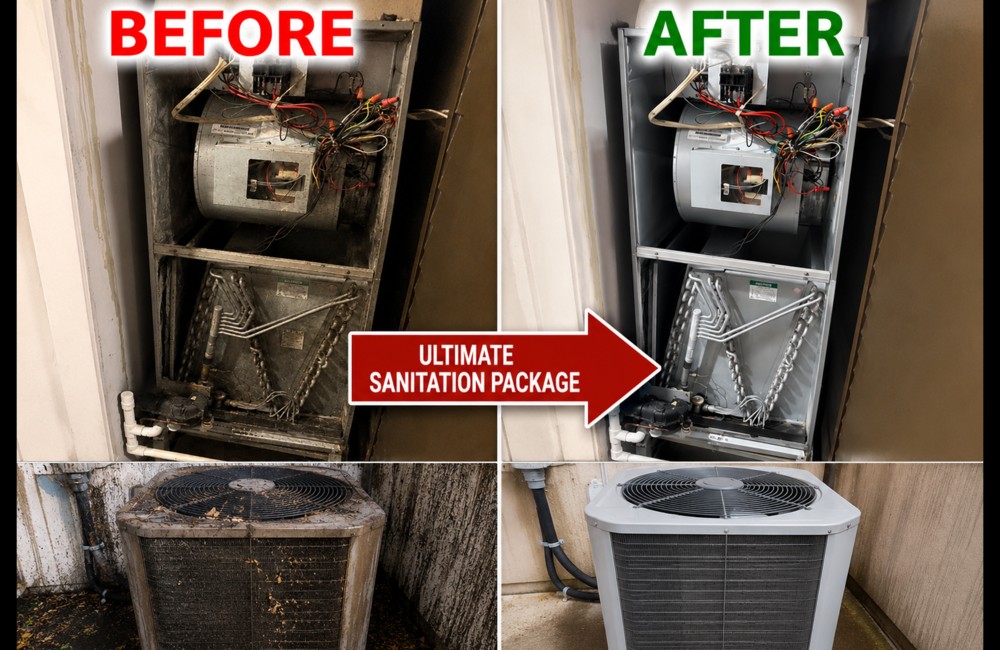 AC installation — outdoor condenser unit